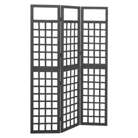 3-panel black fir wood screen/trellis 121x180 cm by vidaXL, Room dividers - Ref: Foro24-316482, Price: 89,93 €, Discount: %