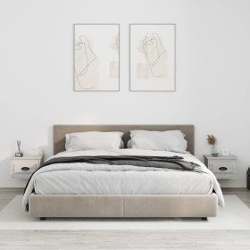 Mesitas de noche de pared 2 uds color gris Sonoma 41,5x36x28 cm Mesitas de noche de pared 2 uds color gris Sonoma 41,5x36x28 cm