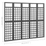 5-teiliger Paravent aus Tannenholz/Spalier schwarz 201,5x180 cm von vidaXL, Raumteiler - Ref: Foro24-316484, Preis: 116,16 €,...