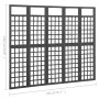 Folding screen/Lattice with 5 panels made of black fir wood 201.5x180 cm by vidaXL, Room dividers - Ref: Foro24-316484, Price...