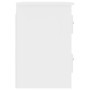 Mesitas de noche de pared 2 uds blanco brillante 41,5x36x53 cm