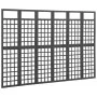 Screen/Trellis with 6 panels of black spruce wood 242.5x180 cm by vidaXL, Room dividers - Ref: Foro24-316485, Price: 158,63 €...
