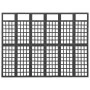 Screen/Trellis with 6 panels of black spruce wood 242.5x180 cm by vidaXL, Room dividers - Ref: Foro24-316485, Price: 158,63 €...