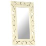 Hand carved mirror solid white mango wood 80x50 cm by vidaXL, Mirrors - Ref: Foro24-321642, Price: 80,54 €, Discount: %