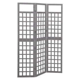 Folding screen/Trellis with 3 panels made of gray fir wood 121x180 cm by vidaXL, Room dividers - Ref: Foro24-316486, Price: 1...
