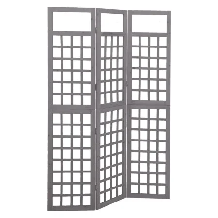 Folding screen/Trellis with 3 panels made of gray fir wood 121x180 cm by vidaXL, Room dividers - Ref: Foro24-316486, Price: 1...