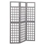 Folding screen/Trellis with 3 panels made of gray fir wood 121x180 cm by vidaXL, Room dividers - Ref: Foro24-316486, Price: 1...