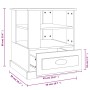 Mesa auxiliar madera contrachapada blanco 50x50x60 cm