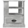 Mesa auxiliar madera contrachapada gris hormigón 50x50x60 cm