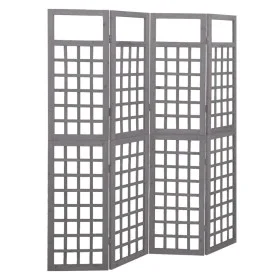 Screen/Trellis with 4 panels gray fir wood 161x180 cm by vidaXL, Room dividers - Ref: Foro24-316487, Price: 97,20 €, Discount: %