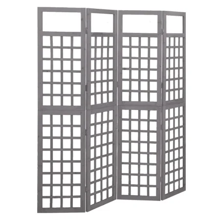 Screen/Trellis with 4 panels gray fir wood 161x180 cm by vidaXL, Room dividers - Ref: Foro24-316487, Price: 97,20 €, Discount: %