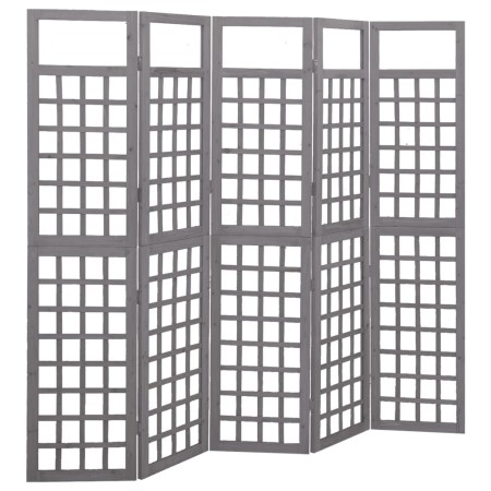 5-panel gray fir wood screen/trellis 201.5x180 cm by vidaXL, Room dividers - Ref: Foro24-316488, Price: 129,12 €, Discount: %