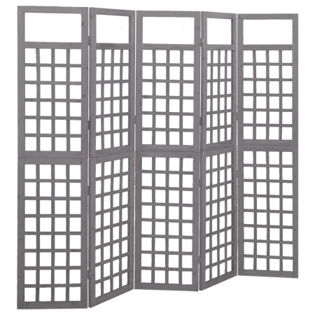 5-panel gray fir wood screen/trellis 201.5x180 cm by vidaXL, Room dividers - Ref: Foro24-316488, Price: 116,03 €, Discount: %