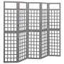 5-panel gray fir wood screen/trellis 201.5x180 cm by vidaXL, Room dividers - Ref: Foro24-316488, Price: 116,03 €, Discount: %
