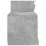 Mueble zapatero madera contrachapada gris hormigón 100x42x60 cm