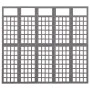 5-panel gray fir wood screen/trellis 201.5x180 cm by vidaXL, Room dividers - Ref: Foro24-316488, Price: 116,03 €, Discount: %