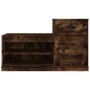 Mueble zapatero madera contrachapada roble ahumado 100x42x60 cm
