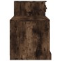 Mueble zapatero madera contrachapada roble ahumado 100x42x60 cm