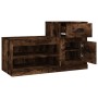 Mueble zapatero madera contrachapada roble ahumado 100x42x60 cm