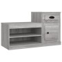 Mueble zapatero madera contrachapada gris Sonoma 100x42x60 cm