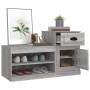 Mueble zapatero madera contrachapada gris Sonoma 100x42x60 cm
