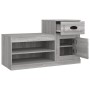 Mueble zapatero madera contrachapada gris Sonoma 100x42x60 cm