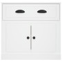 Aparador de madera contrachapada blanco 70x35,5x67,5 cm