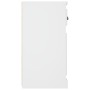 Aparador de madera contrachapada blanco 70x35,5x67,5 cm