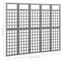 5-panel gray fir wood screen/trellis 201.5x180 cm by vidaXL, Room dividers - Ref: Foro24-316488, Price: 129,12 €, Discount: %
