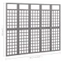 5-panel gray fir wood screen/trellis 201.5x180 cm by vidaXL, Room dividers - Ref: Foro24-316488, Price: 116,03 €, Discount: %