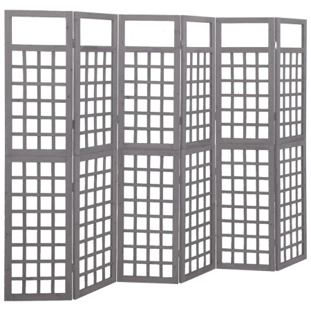 Screen/Trellis with 6 panels gray fir wood 242.5x180 cm by vidaXL, Room dividers - Ref: Foro24-316489, Price: 158,89 €, Disco...
