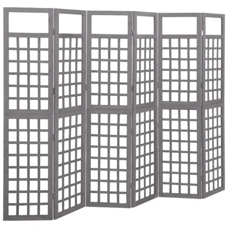 Screen/Trellis with 6 panels gray fir wood 242.5x180 cm by vidaXL, Room dividers - Ref: Foro24-316489, Price: 155,90 €, Disco...