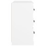 Aparador de madera contrachapada blanco 70x35,5x67,5 cm