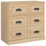 Aparador de madera contrachapada roble Sonoma 70x35,5x67,5 cm
