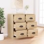 Aparador de madera contrachapada roble Sonoma 70x35,5x67,5 cm