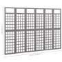 Screen/Trellis with 6 panels gray fir wood 242.5x180 cm by vidaXL, Room dividers - Ref: Foro24-316489, Price: 158,89 €, Disco...