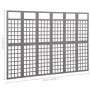 Screen/Trellis with 6 panels gray fir wood 242.5x180 cm by vidaXL, Room dividers - Ref: Foro24-316489, Price: 155,90 €, Disco...