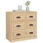 Aparador de madera contrachapada roble Sonoma 70x35,5x67,5 cm