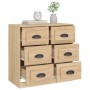 Aparador de madera contrachapada roble Sonoma 70x35,5x67,5 cm