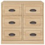 Aparador de madera contrachapada roble Sonoma 70x35,5x67,5 cm