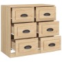 Aparador de madera contrachapada roble Sonoma 70x35,5x67,5 cm