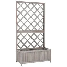 Gitter-Gartenpflanzkasten aus grauem Fichtenholz 70x30x135 cm von vidaXL, Töpfe und Pflanzgefäße - Ref: Foro24-316490, Preis:...