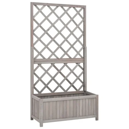 Gitter-Gartenpflanzkasten aus grauem Fichtenholz 70x30x135 cm von vidaXL, Töpfe und Pflanzgefäße - Ref: Foro24-316490, Preis:...