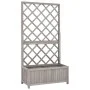 Gitter-Gartenpflanzkasten aus grauem Fichtenholz 70x30x135 cm von vidaXL, Töpfe und Pflanzgefäße - Ref: Foro24-316490, Preis:...