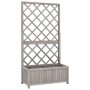 Jardinera enrejada de jardín madera de abeto gris 70x30x135 cm by vidaXL, Pots and planters - Ref: Foro24-316490, Price: 80,6...