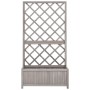 Jardinera enrejada de jardín madera de abeto gris 70x30x135 cm by vidaXL, Pots and planters - Ref: Foro24-316490, Price: 80,6...