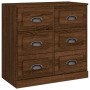 Aparador de madera contrachapada roble marrón 70x35,5x67,5 cm