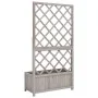 Gitter-Gartenpflanzkasten aus grauem Fichtenholz 70x30x135 cm von vidaXL, Töpfe und Pflanzgefäße - Ref: Foro24-316490, Preis:...