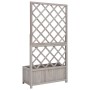 Jardinera enrejada de jardín madera de abeto gris 70x30x135 cm by vidaXL, Pots and planters - Ref: Foro24-316490, Price: 80,6...