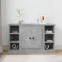 Aparador de madera contrachapada gris hormigón 100x35,5x60 cm